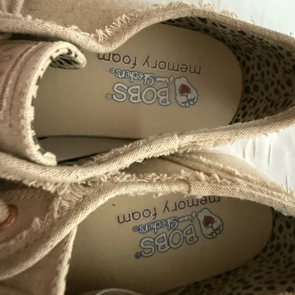 Skechers BOBS Beige Casual Shoes - Picture 4 of 12
